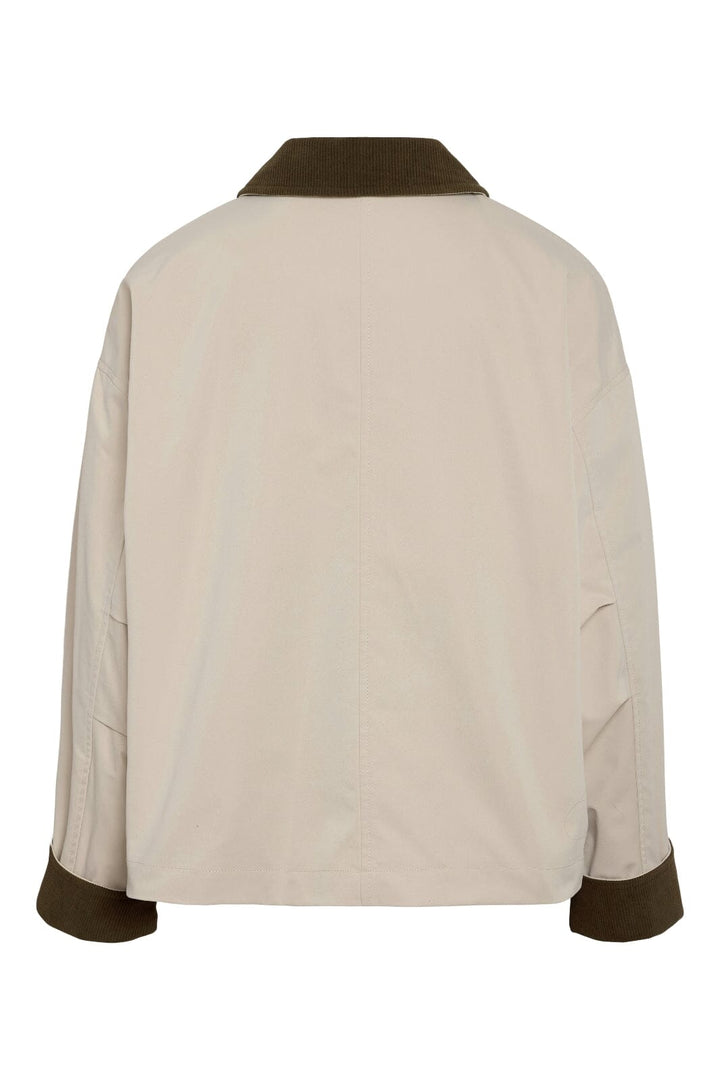 Noisy May - Nmnora Corduroy Collar Jacket - 4679979 Silver Lining Morel