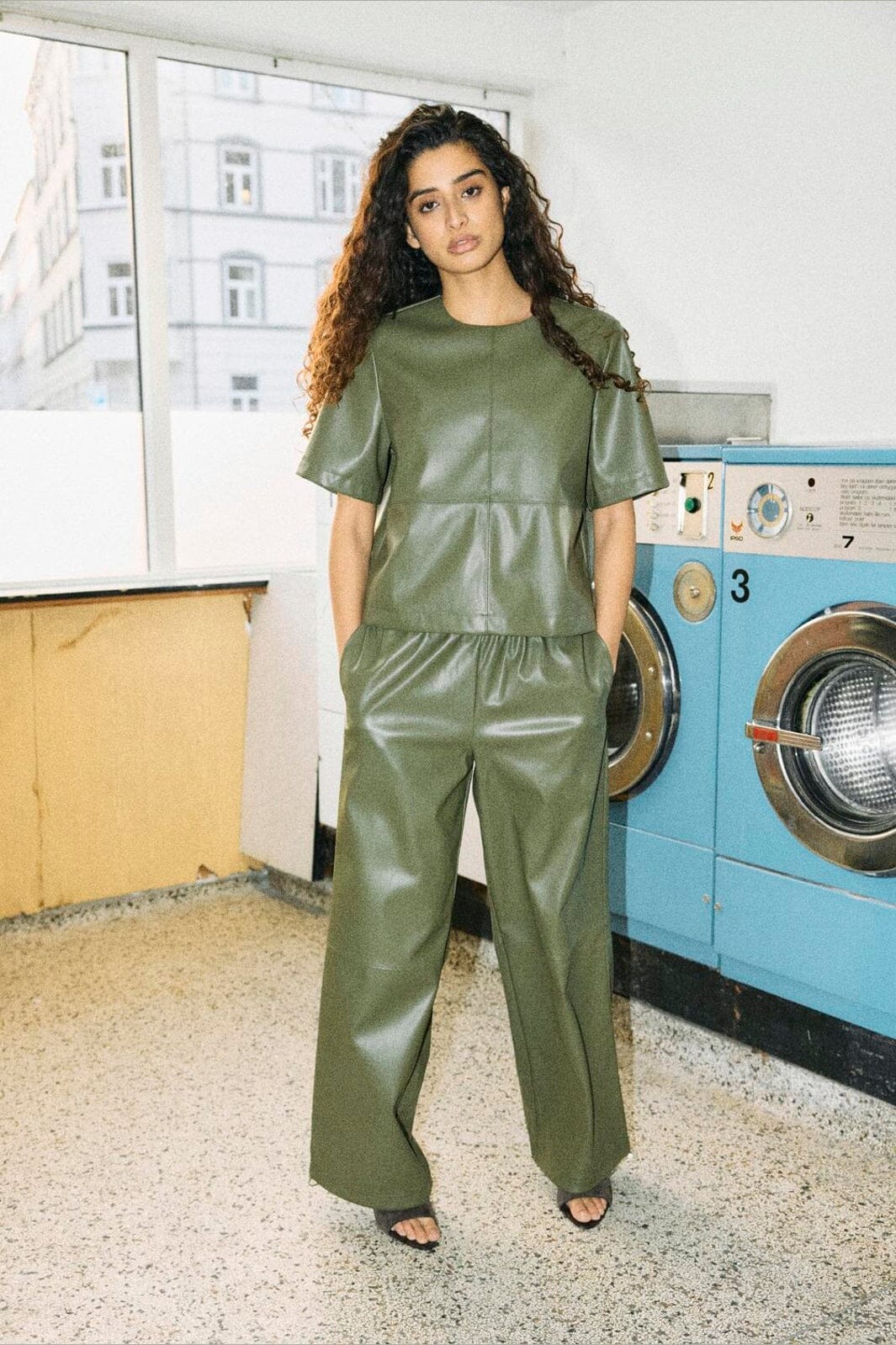 Noisy May - Nmnuna Pu Balloon Pant /Tnt9 - 5123612 Kalamata