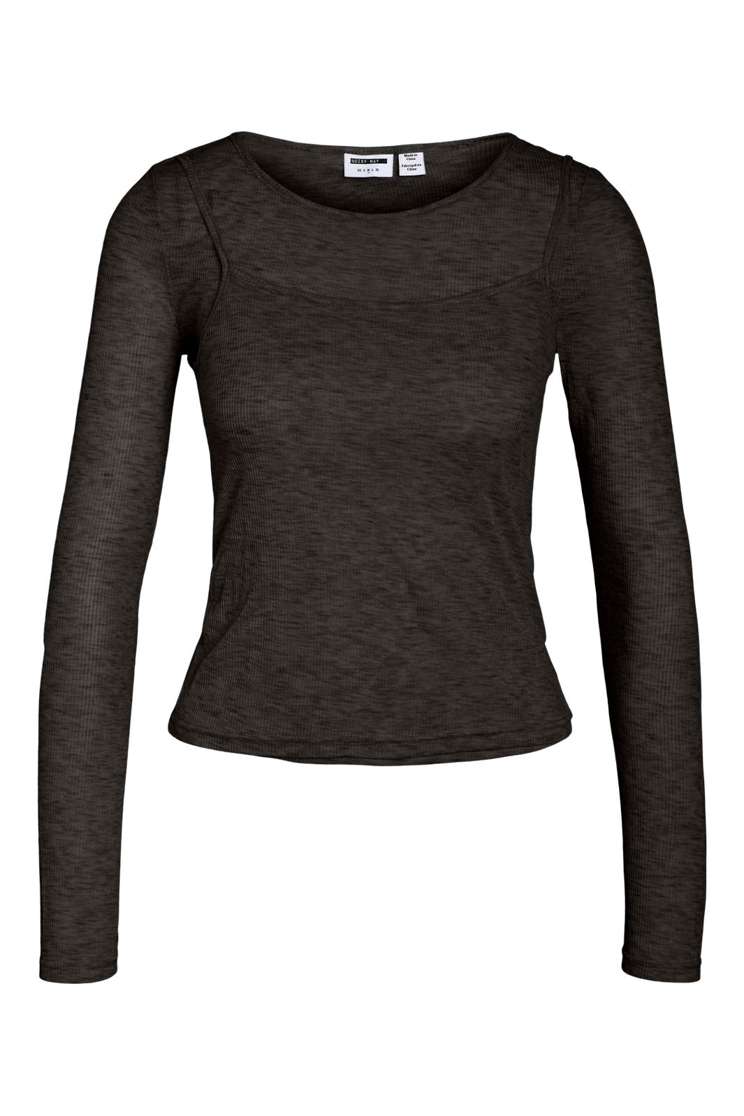 Noisy May - Nmnusa L/S Doublelayer Top - 5144779 Black