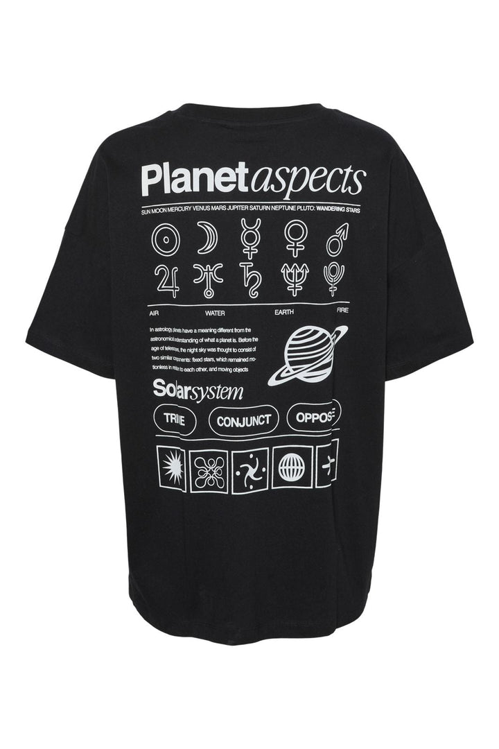 Förbeställning - Noisy May - Nmpluto Ida S/S T-Shirt - 4911433 Bright White Zodiac Energy