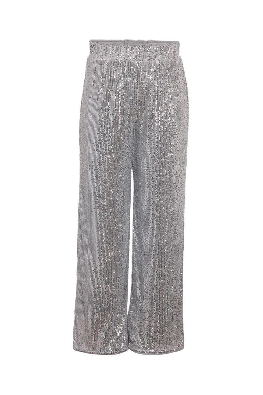 Noisy May - Nmscarlet Sequin Wide Pants - 4843311 Silver Bukser 