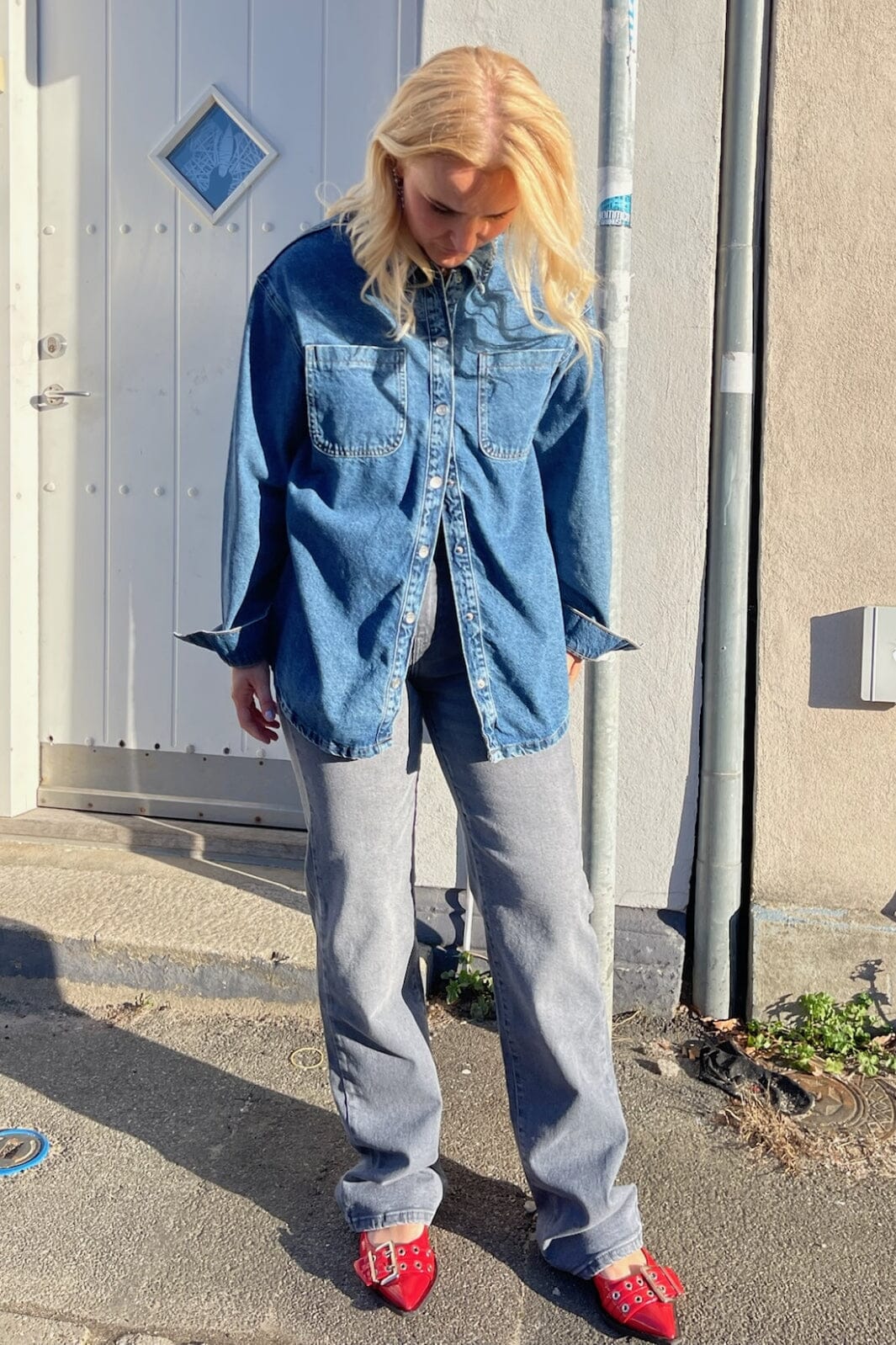 Noisy May - Nmyolanda Nw Wide Jeans Az371Dg Fwd - 4532618 Dark Grey Denim Jeans 