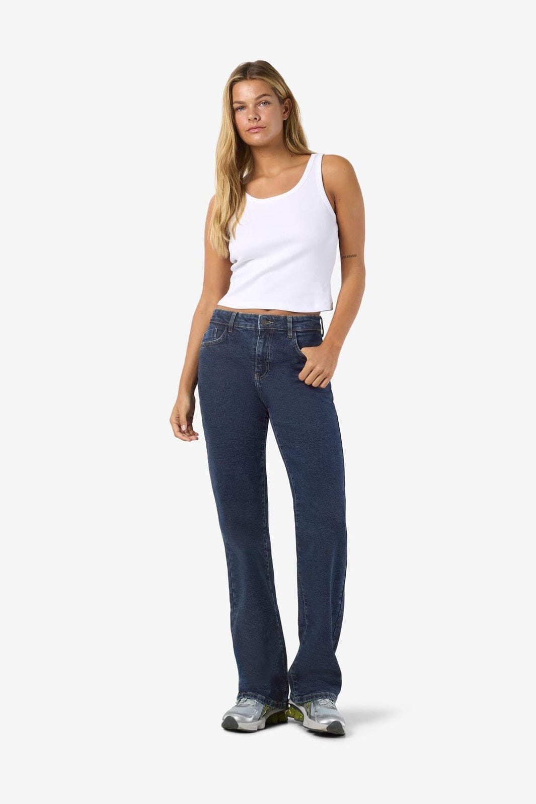 Noisy May - Nmyolanda Wide Str Az365Db Fwd - 4532744 Dark Blue Denim