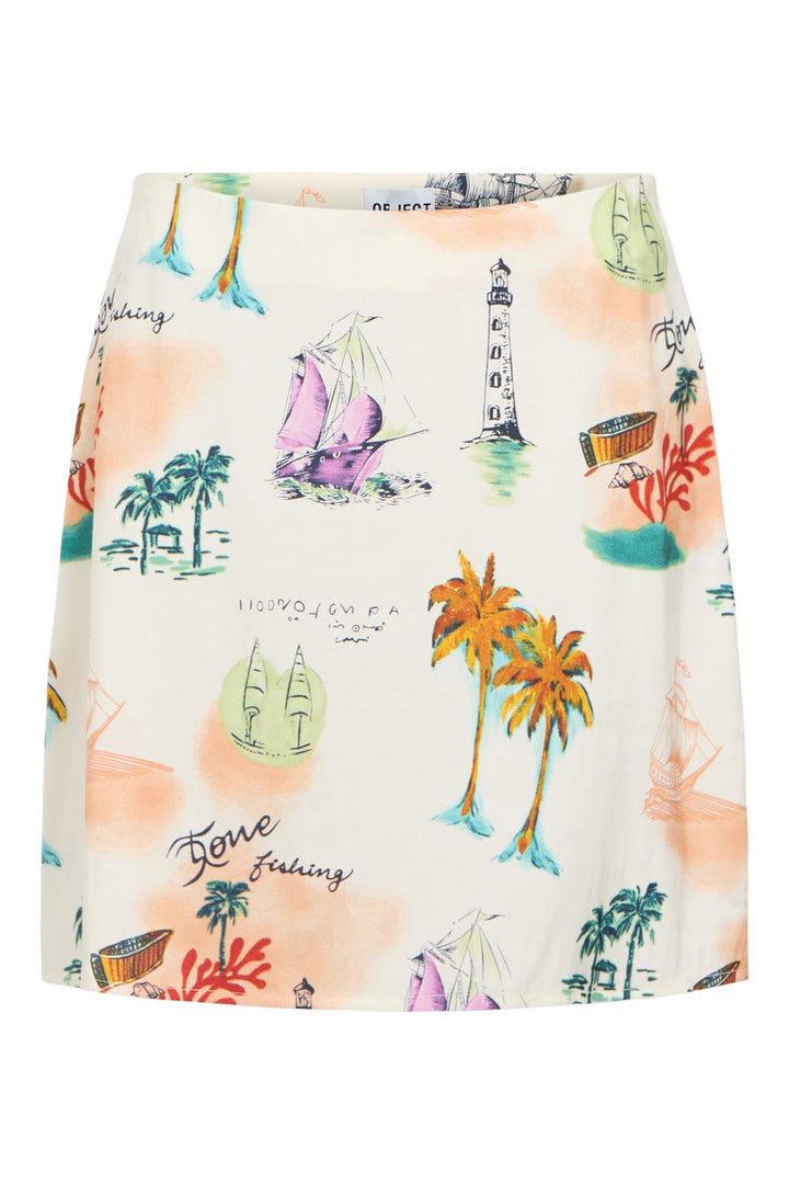 Förbeställning - Object - Objdinah Short Skirt 139 - 4809275 Sandshell Multi Color