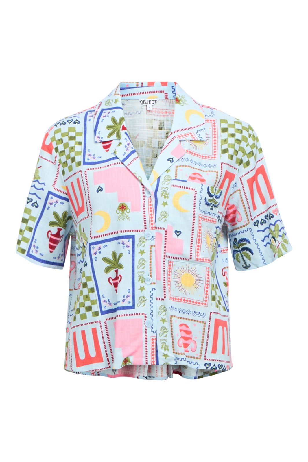 Object - Objedie S/S Re Shirt 144 - 5010072 Winter Sky Graphic Aop