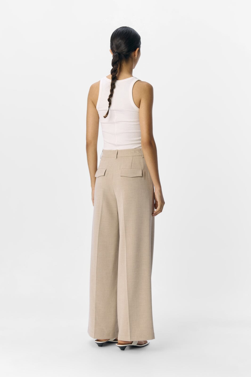 Object - Objivy Wide Pant - 4789059 Tannin Melange