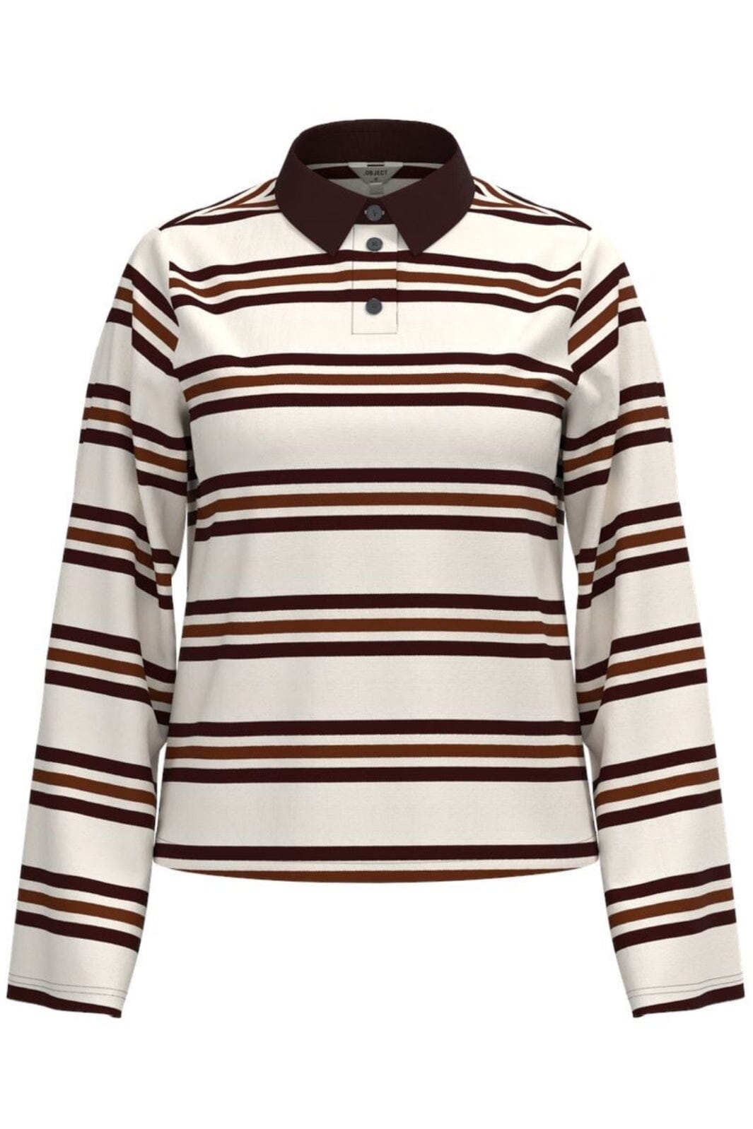 Object - Objnana L/S Re Polo Top - 4851568 Java Cd-Brown