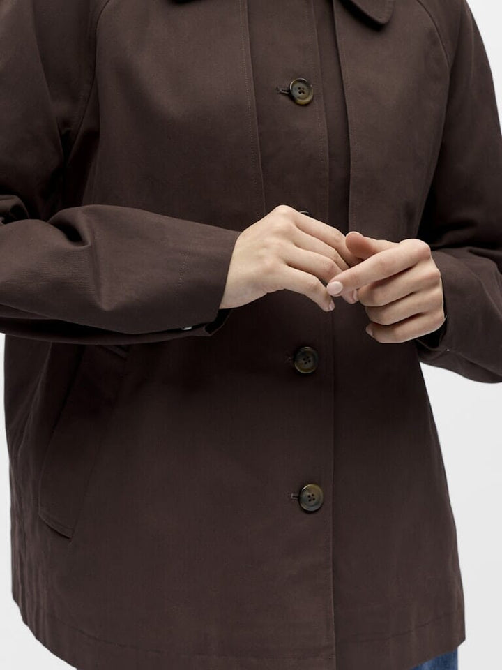 Object - Objpaula Re L/S Trench Jacket - 4911954 Seal Brown Jakker 