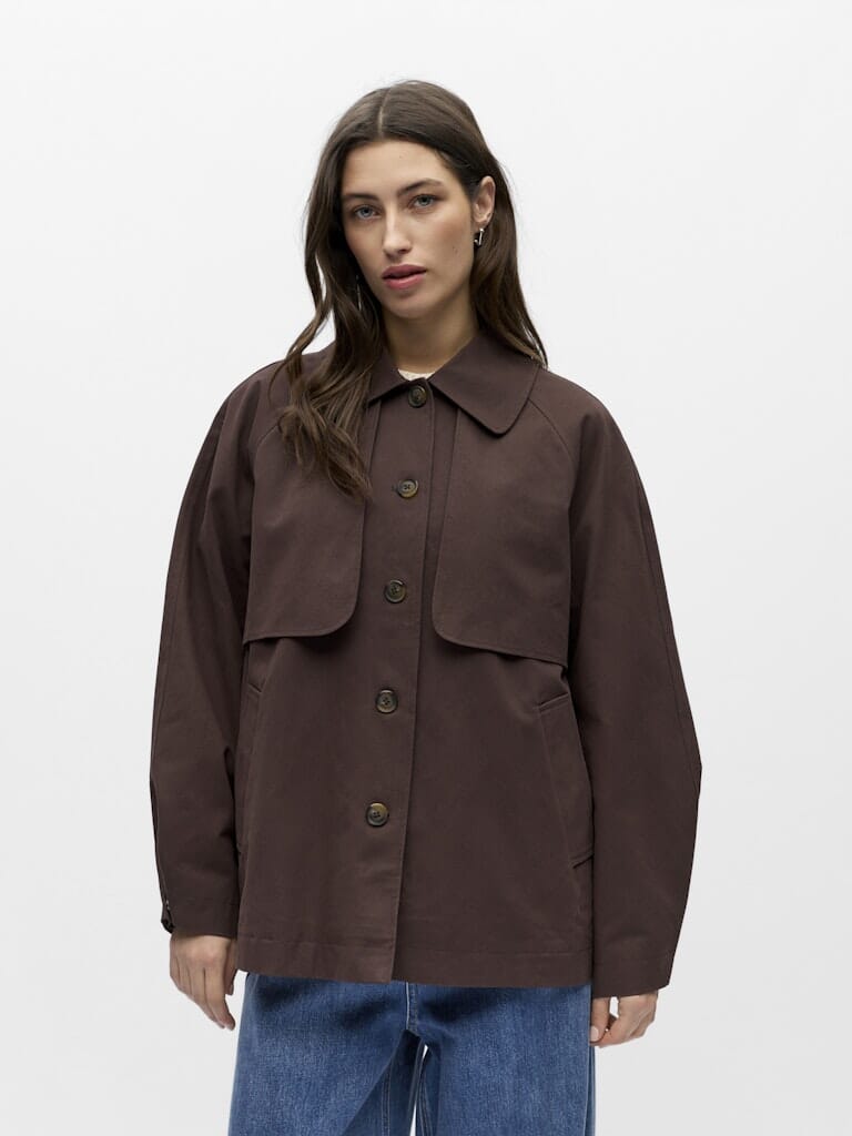 Object - Objpaula Re L/S Trench Jacket - 4911954 Seal Brown Jakker 