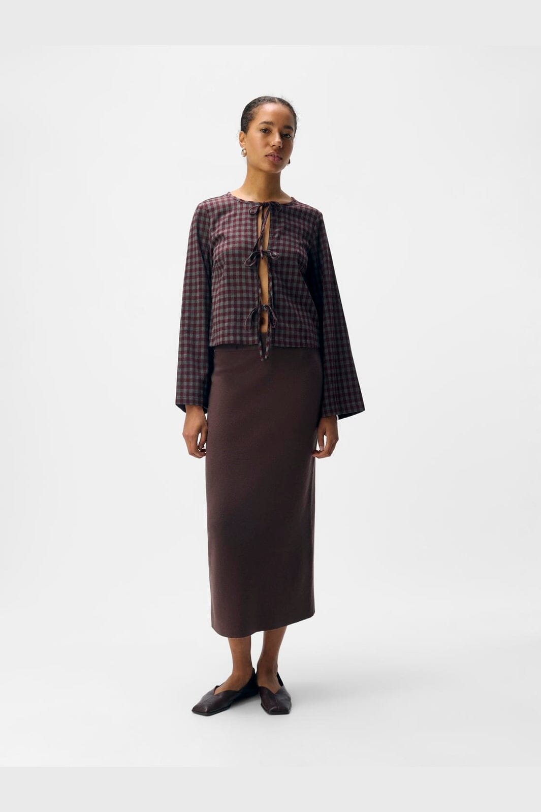 Object - Objreynard Knit Skirt - 4885501 Seal Brown