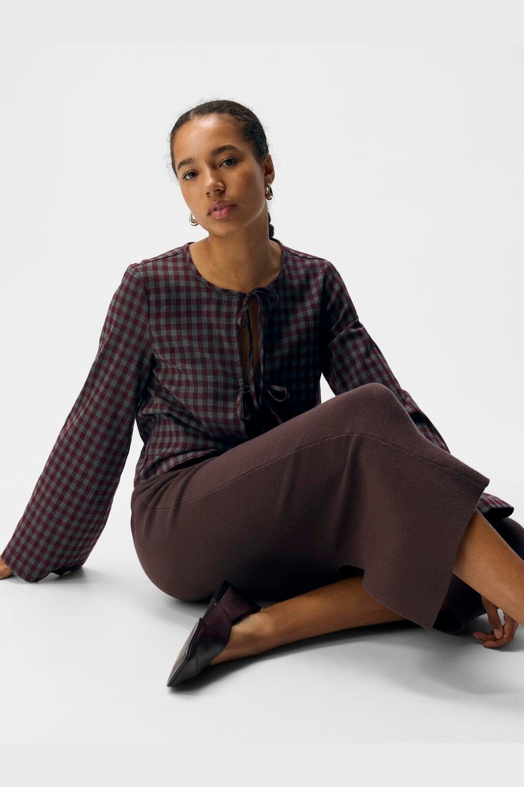 Object - Objreynard Knit Skirt - 4885501 Seal Brown