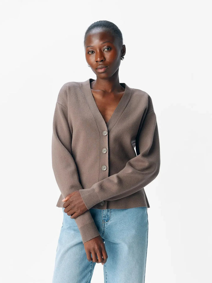 Object - Objreynard Ls Sli Cardigan - 4856931 Morel Cardigans 