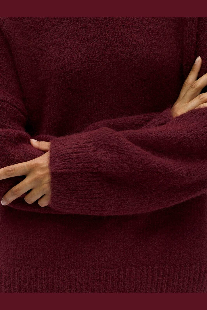 Object - Objsaggia Ls Lo Pullover - 5122479 Windsor Wine Melange