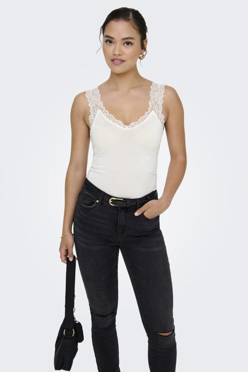 Only - Onl30 Free Life S/L Singlet Top - 4946311 Cloud Dancer