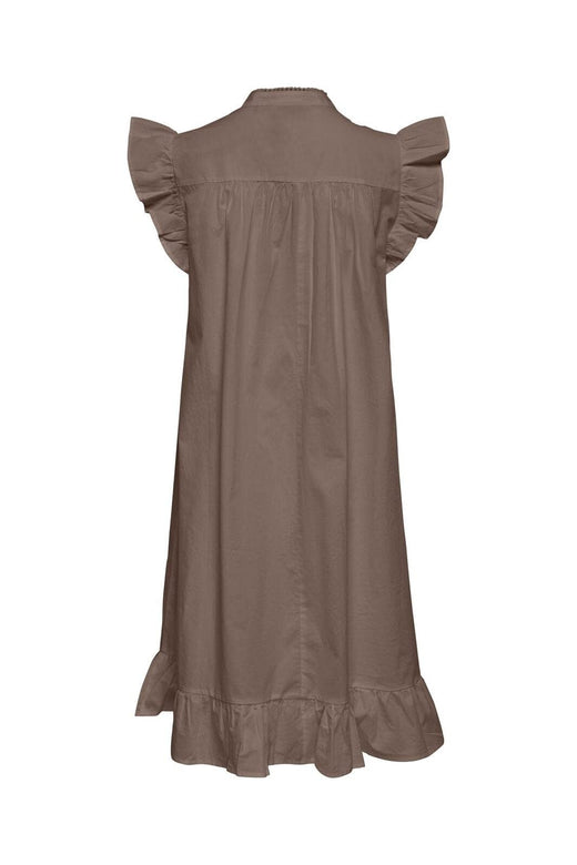 Only - Onladda S/L V-Neck Dress - 4957286 Brown Lentil