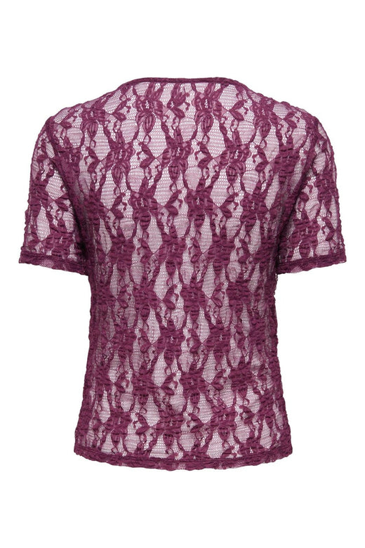 Only - Onlalba S/S Lace Top - 5174334 Fig