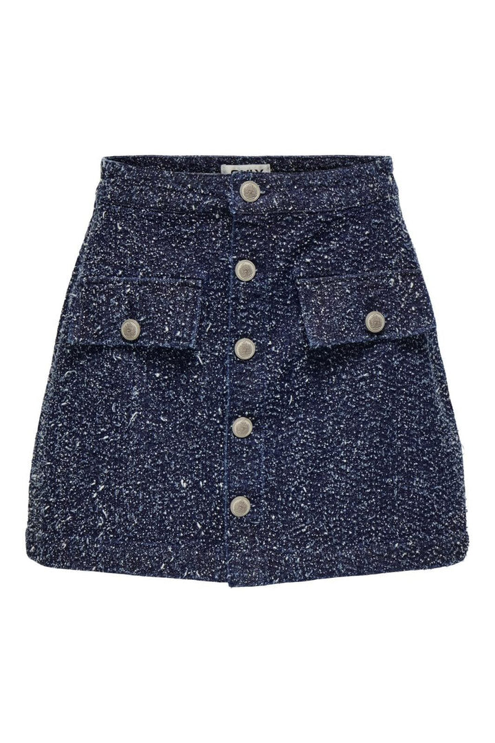 Only - Onlaman Boucle Skirt Qyt - 4860933 Dark Blue Denim