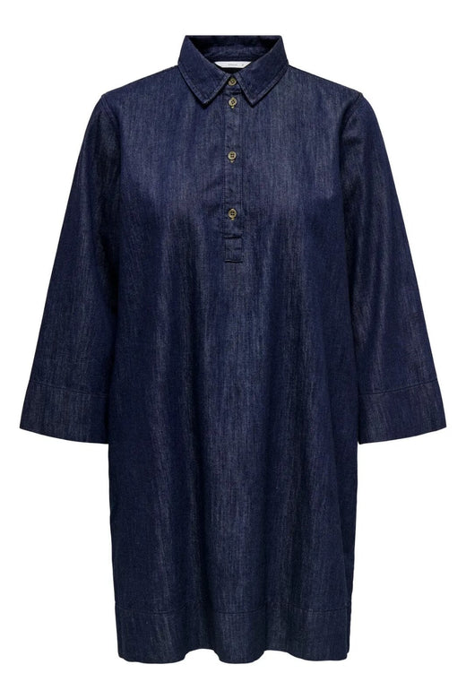 Only - Onlamari 3/4 Short Dress - 4960595 Blue Denim Tone In Tone Kjoler 