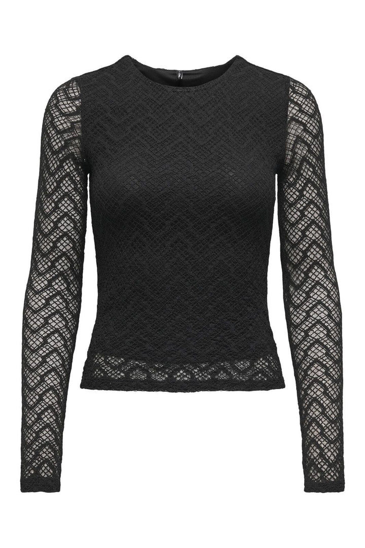 Only - Onlangila L/S Top Box - 4877608 Black