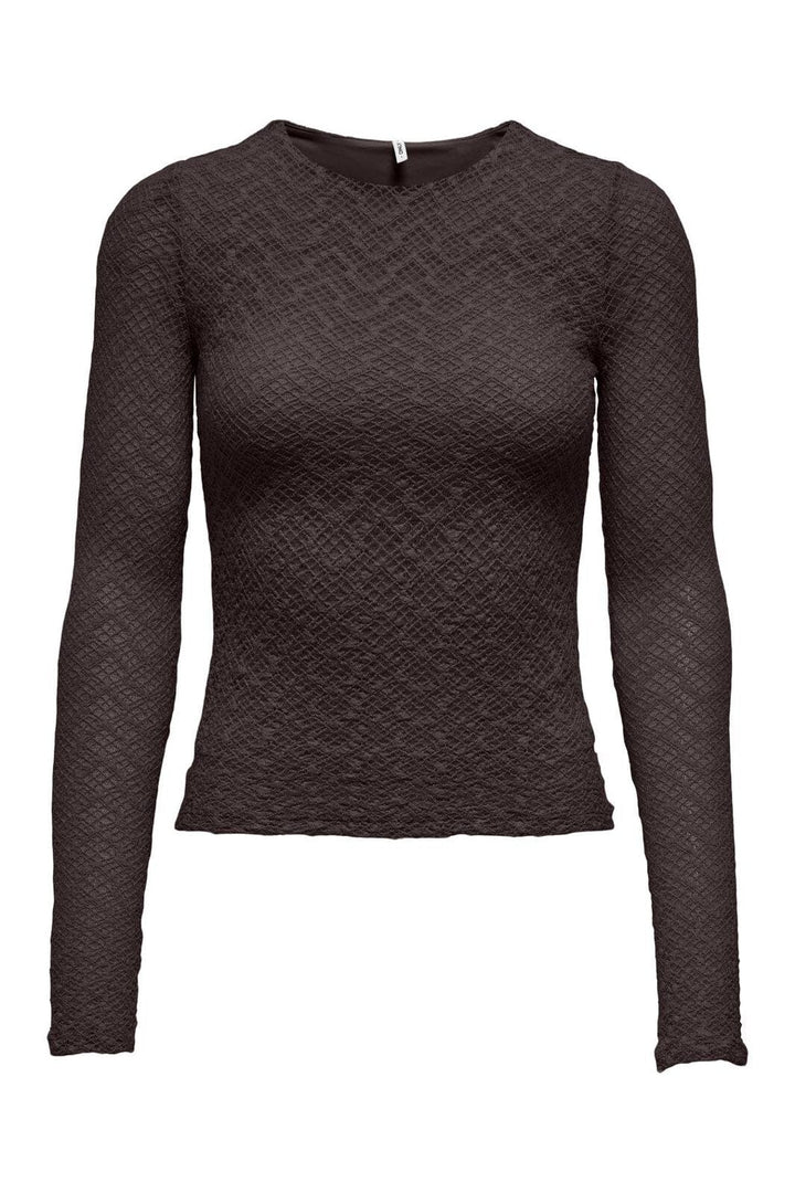 Only - Onlangila L/S Top Box - 4928839 Black Coffee