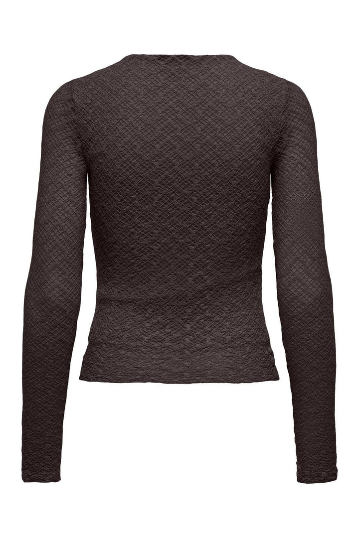 Only - Onlangila L/S Top Box - 4928839 Black Coffee