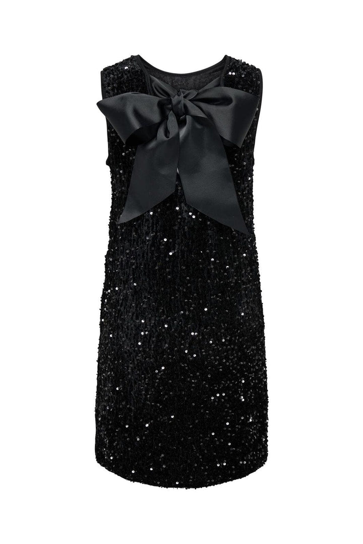 Only - Onlanika Sl Sequins Bow Dress - 4930226 Black Black Sequins