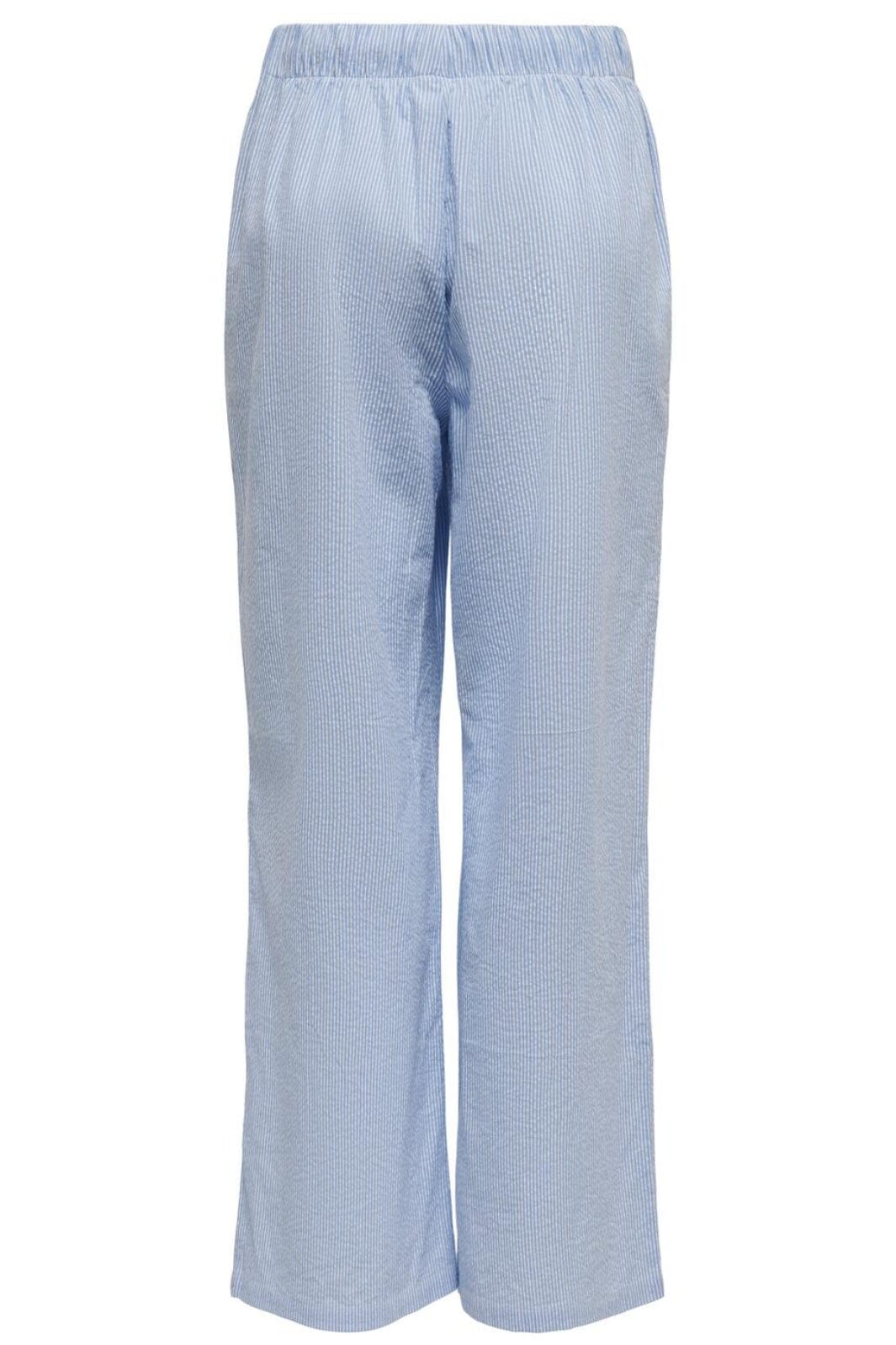Only - Onlaugusta Pant 15303418 - 4313520 - Cloud Dancer Blue Stripes