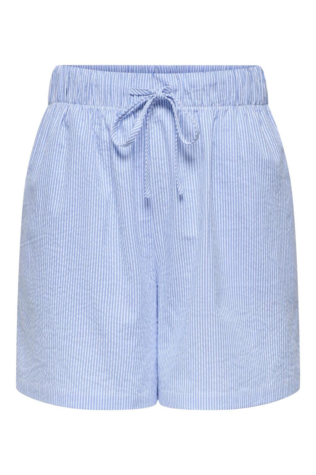 Only - Onlaugusta Shorts 15347659 - 4745379 - Cloud Dancer Blue Stripes