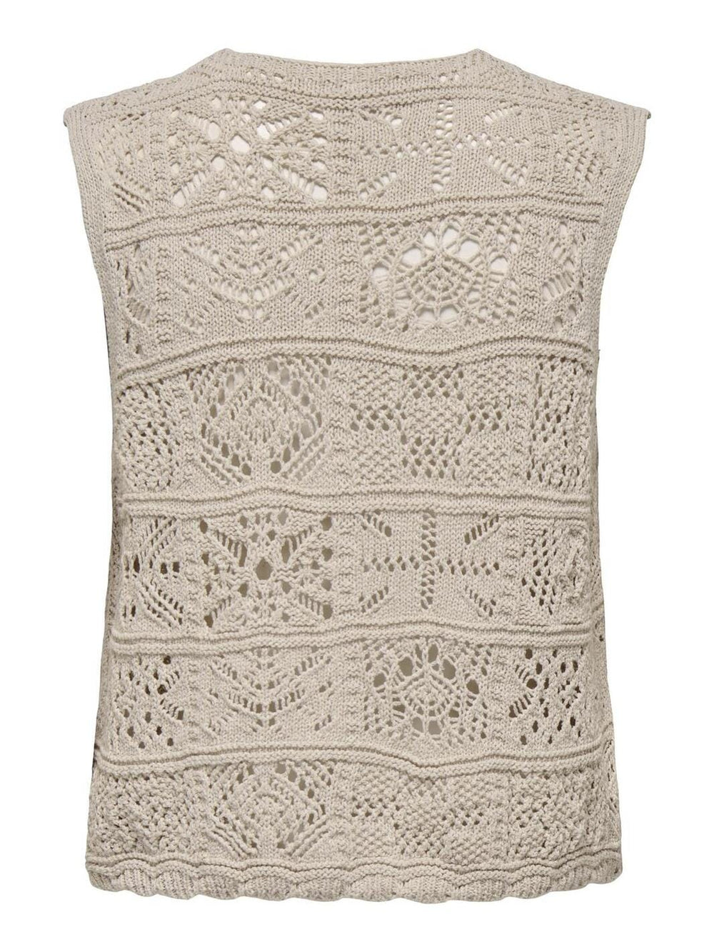 Only - Onlbeach Life Sl Tie Vest Knt - 4746891 Pumice Stone