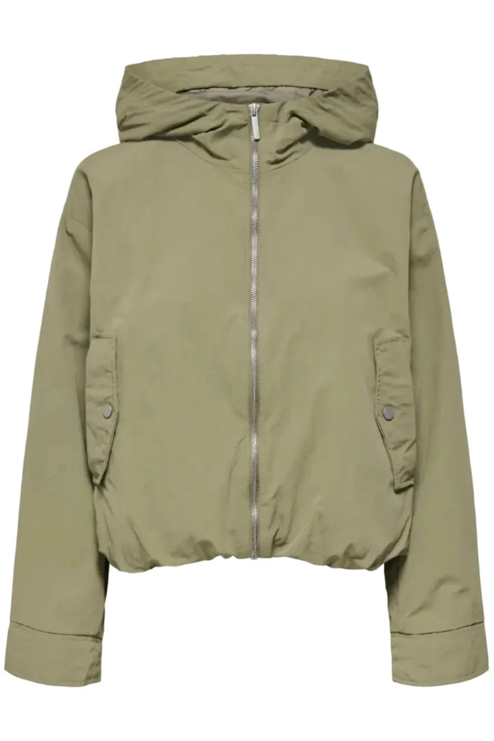 Only - Onlbealo Hood Jacket - 4982404 Aloe Silver Trim Jakker 