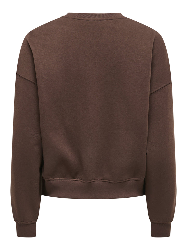 Only - Onlbeauty L/S Crew Neck Swt - 5190774 Coffee Bean Lace Irish Cream Sweatshirts 