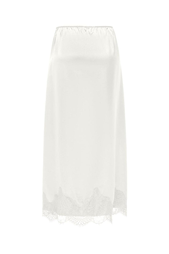 Only - Onlbella Satin Lace Skirt - 5083910 Cloud Dancer