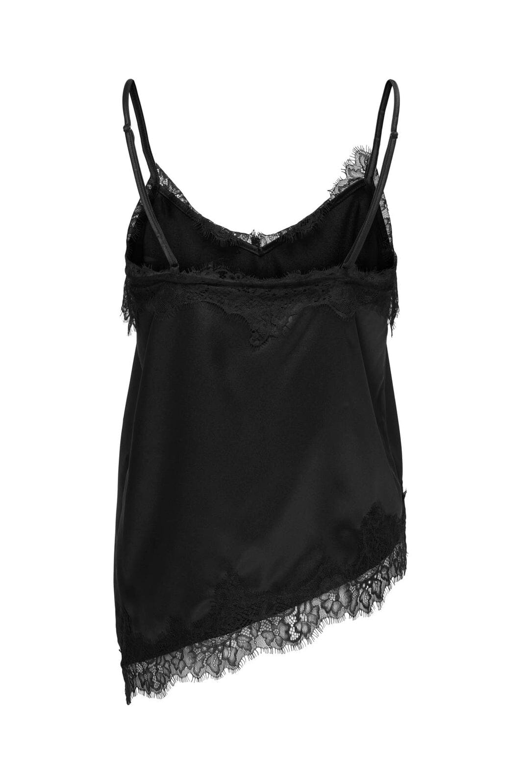 Only - Onlbella Strap Satin Lace Top - 5083913 Black