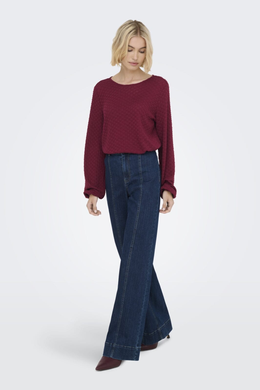 Only - Onlbelle Life L/S Top - 4839874 Cabernet