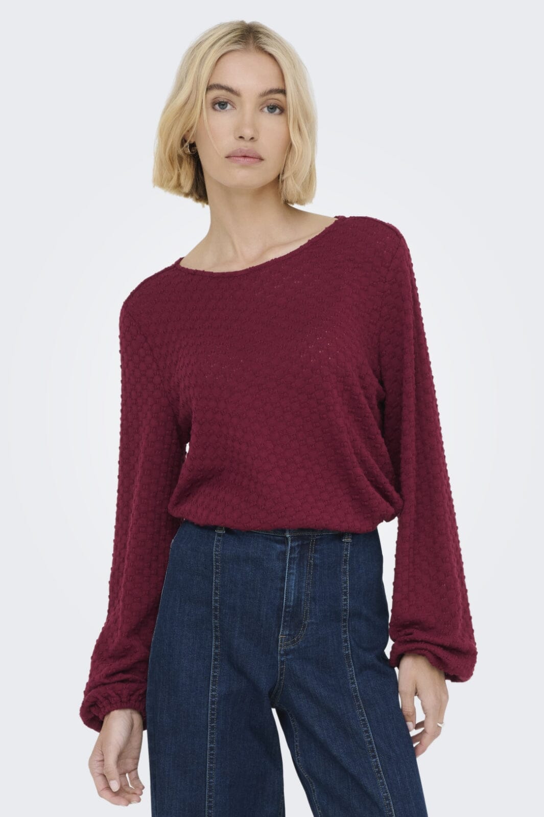 Only - Onlbelle Life L/S Top - 4839874 Cabernet