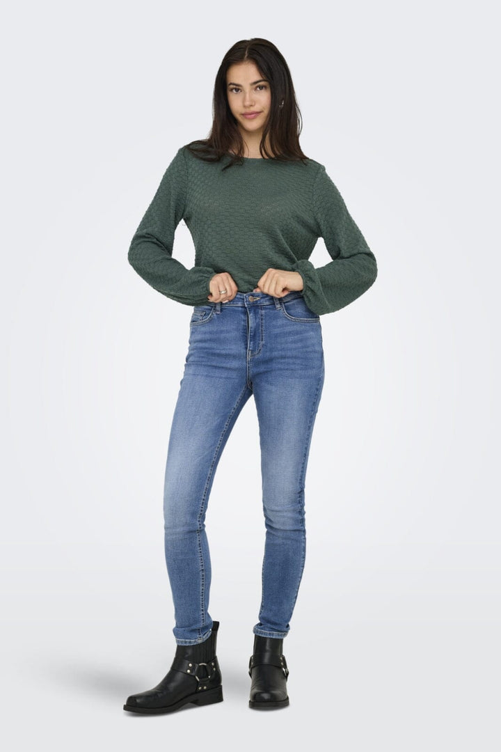 Only - Onlbelle Life L/S Top - 4891983 Balsam Green