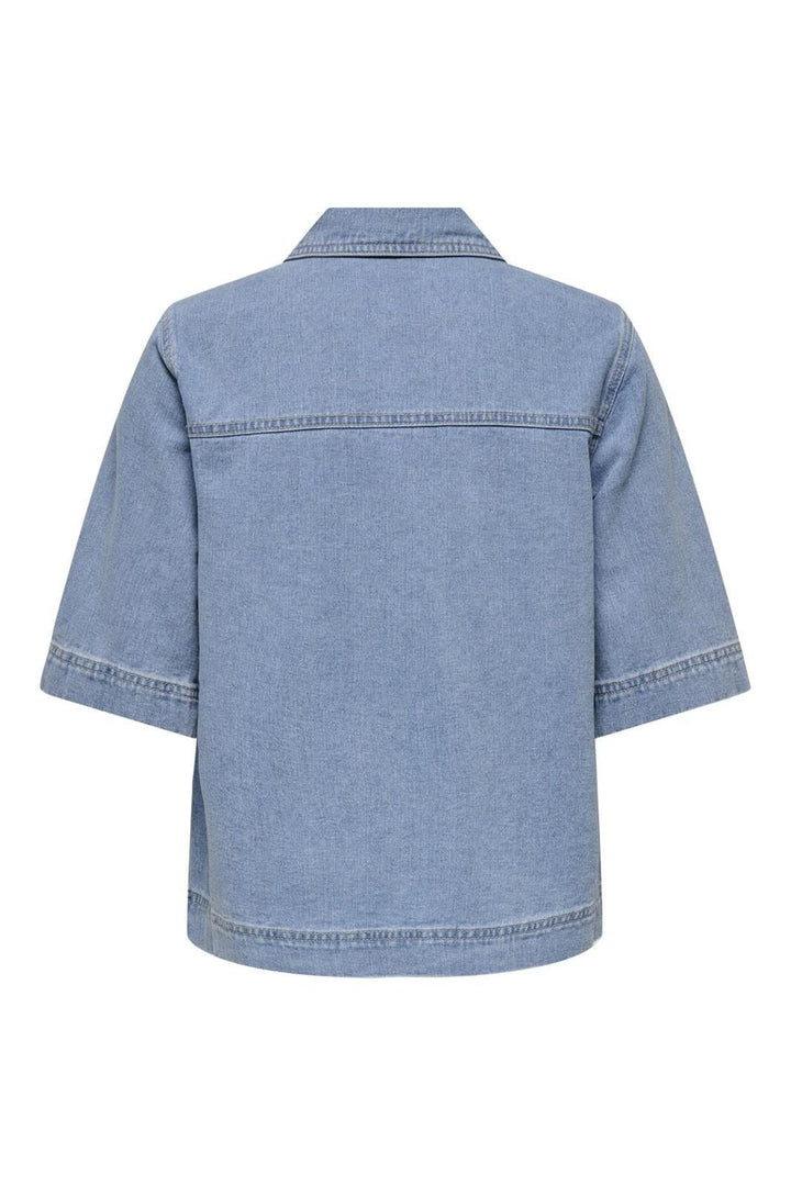 Only - Onlbelle S/S Shirt Gua 15347084 - 4774524 - Light Blue Denim