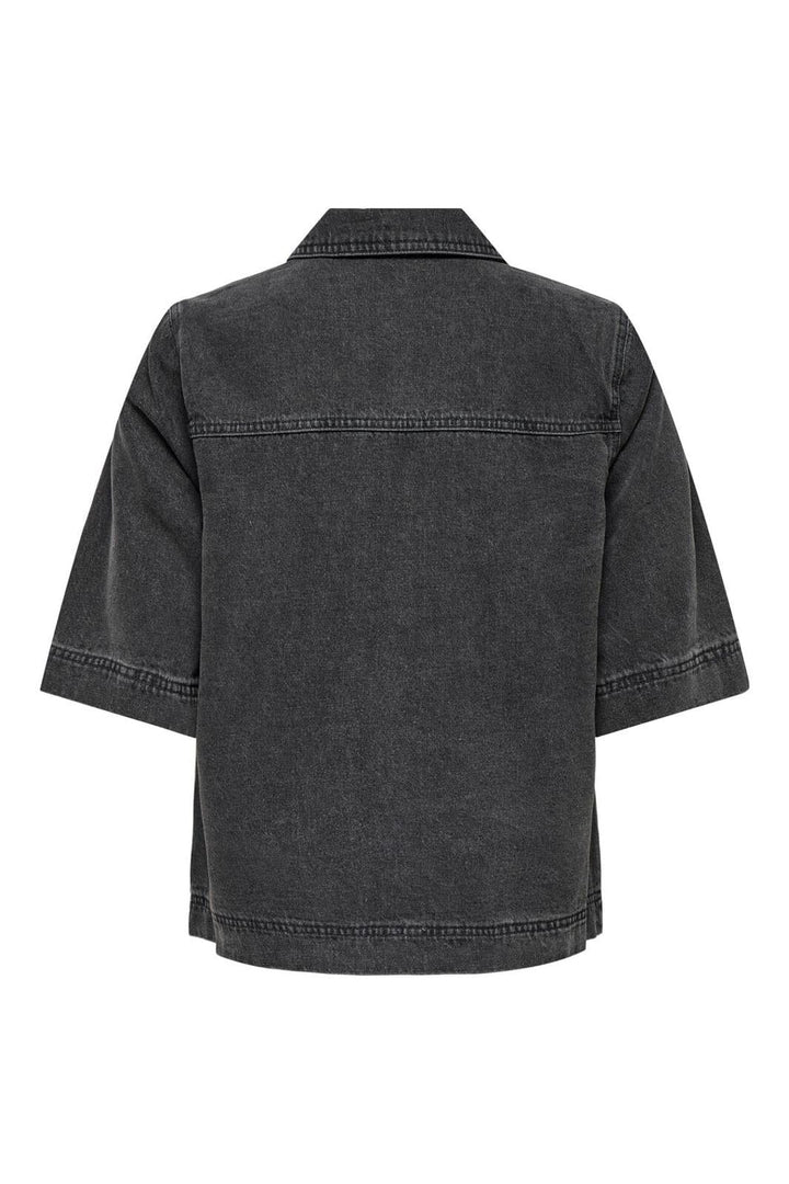 Only - Onlbelle S/S Shirt Gua 15347084 - 4790588 - Washed Black