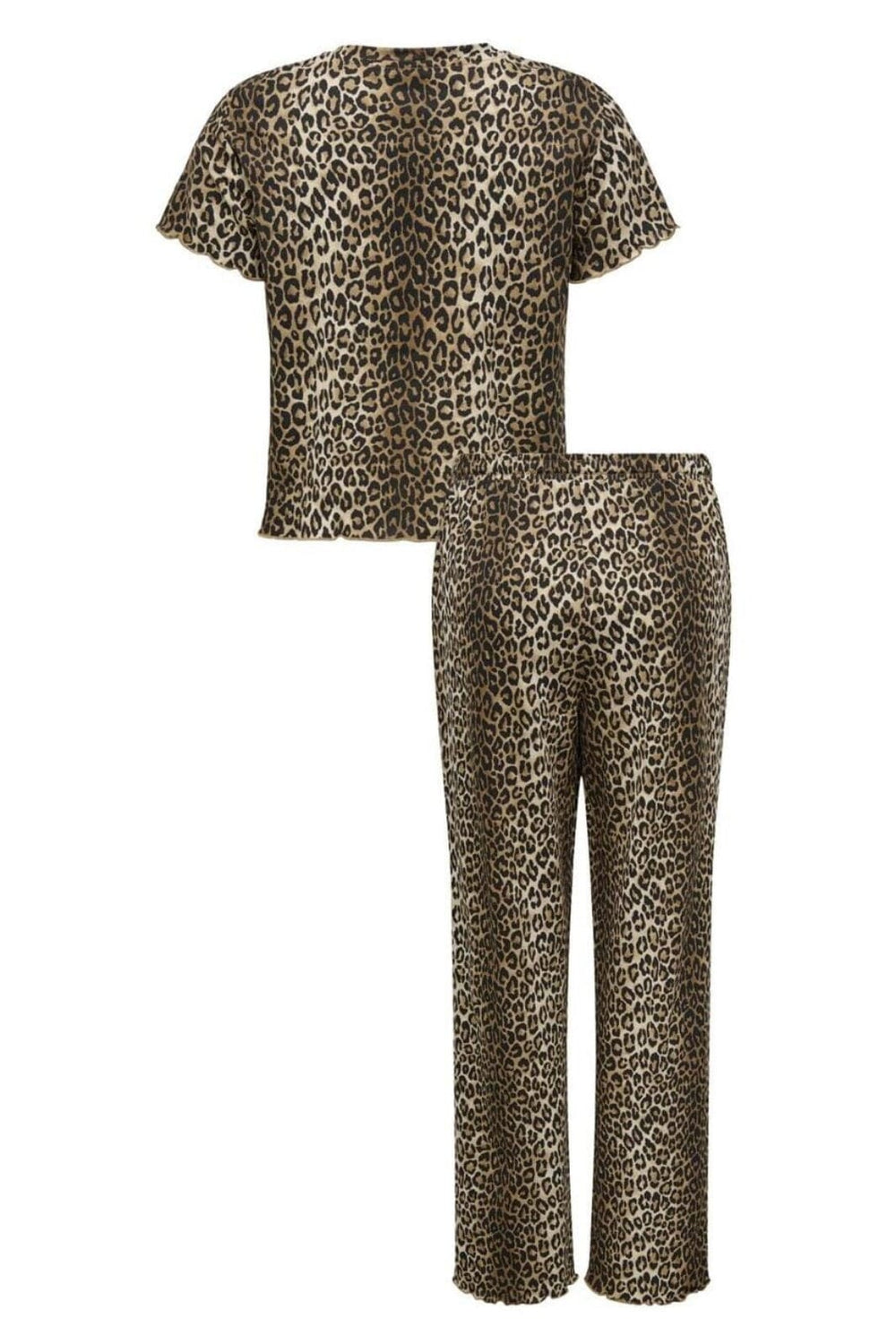 Only - Onlblanca S/S Nightwear Set Acc - 4705467 Toasted Coconut Cool Leo Nattøj 