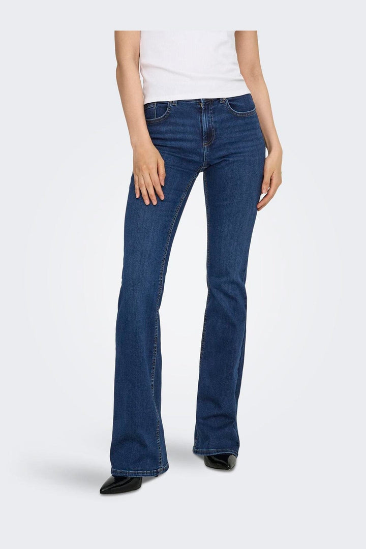 Only - Onlblush B-Poc Flared Pim134 - 5000266 Dark Blue Denim