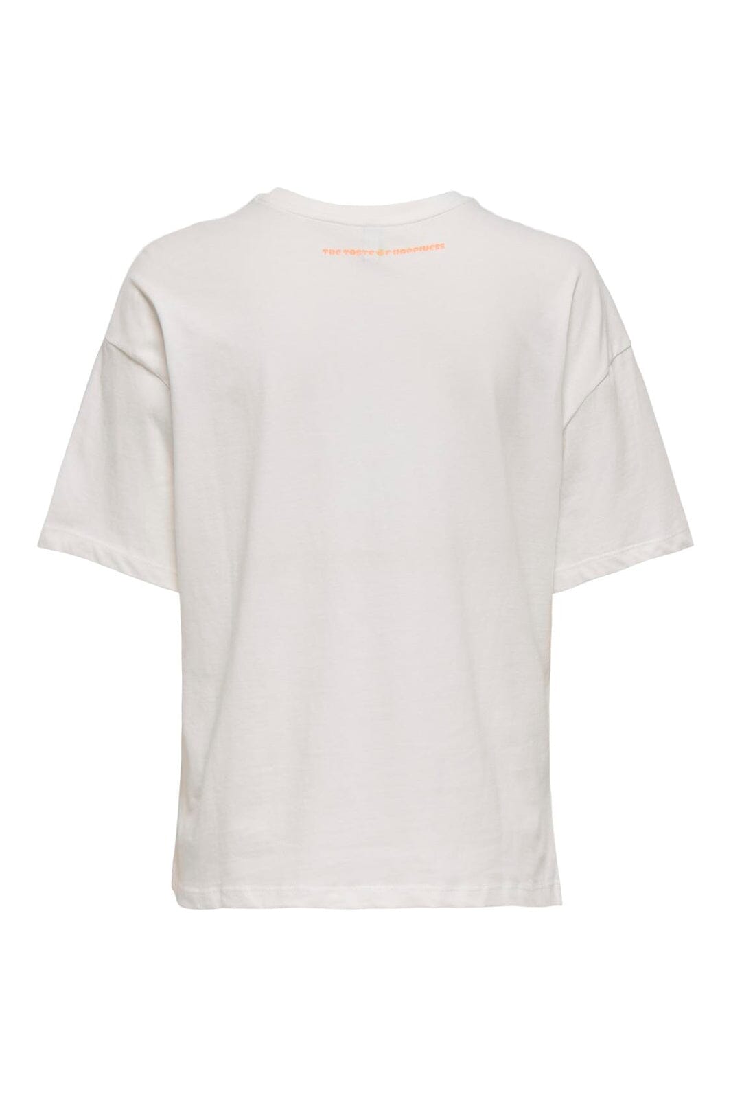 Only - Onlbolette S/S Top Box Cc - 4936979 Cloud Dancer Orange Vibes