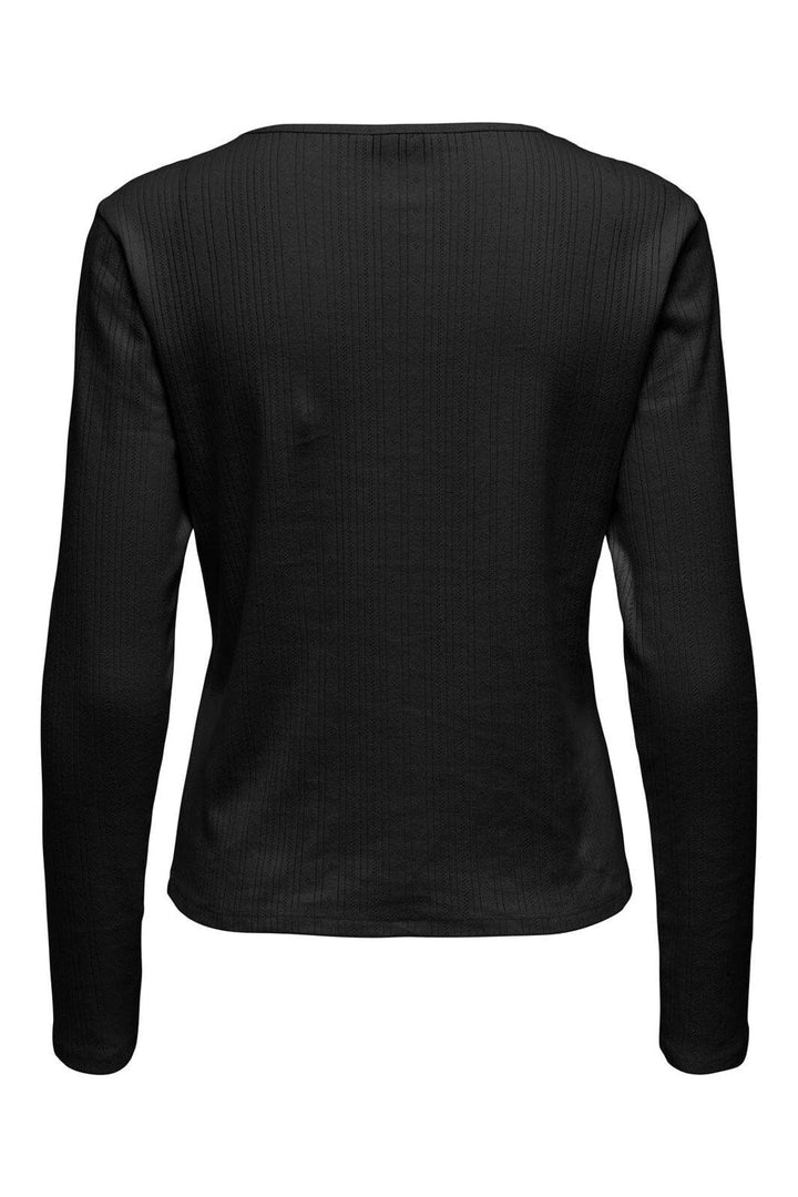 Only - Onlbremen O-Neck L/S Top Moch - 4870534 Black