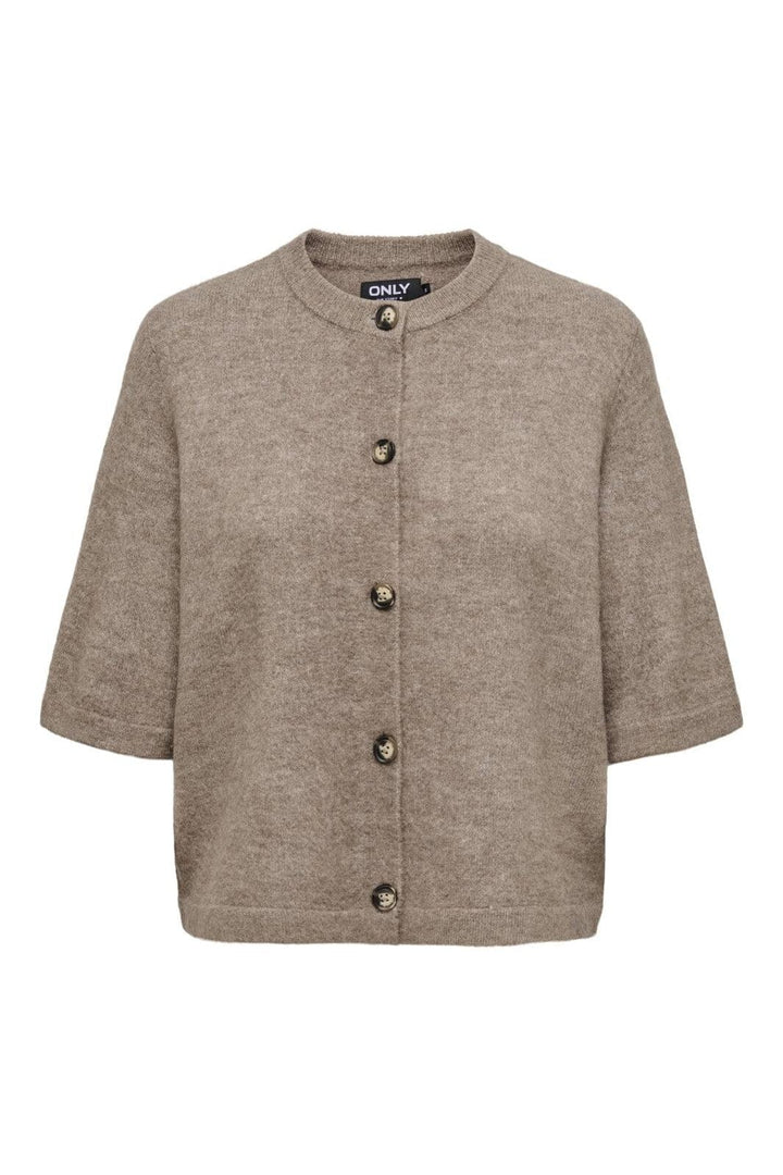 Only - Onlcamilla S/S Cardigan Knt - 4807879 Caribou Melange