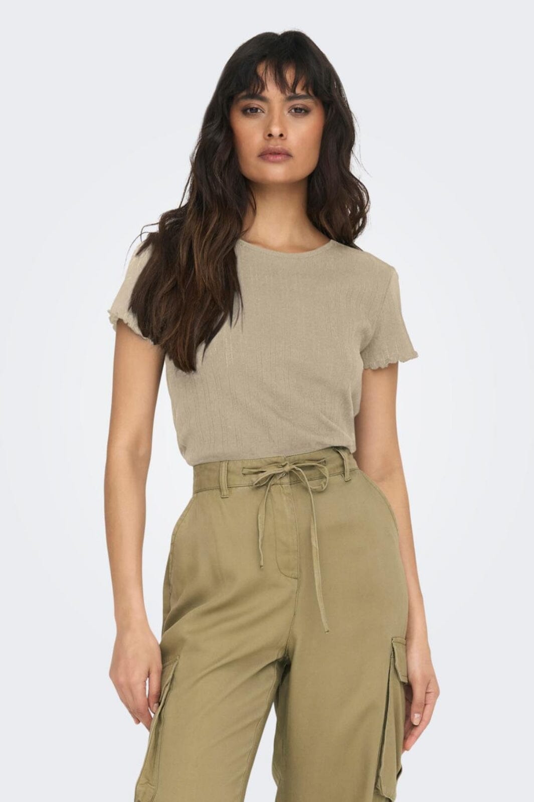 Only - Onlcarlotta S/S Top - 3874836 Humus T-shirts 