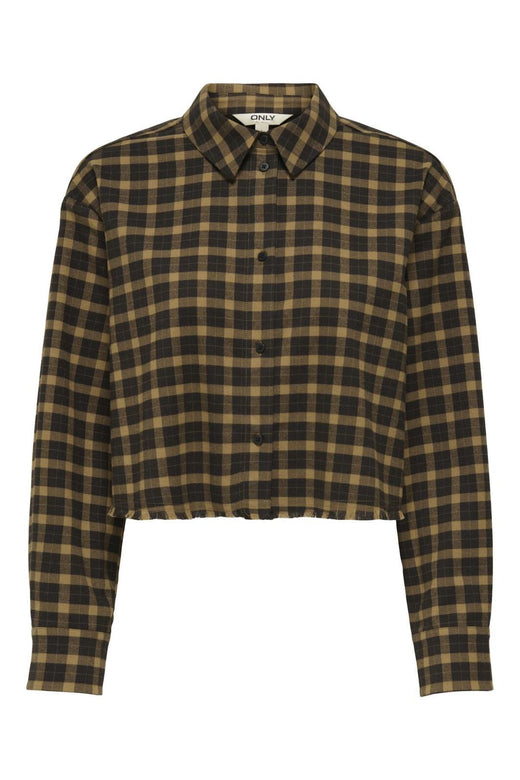Only - Onlcat Life L/S Check Shirt - 4859341 Chipmunk Black Coffee