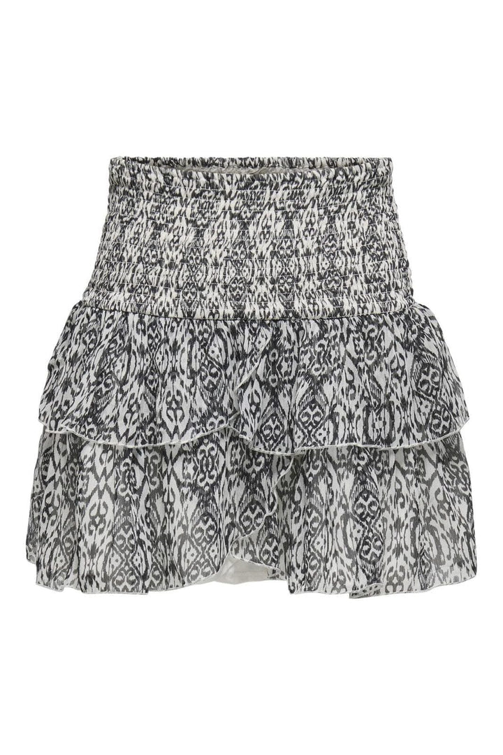 Only - Onlchanette Layered Short Skirt - 4801601 Cloud Dancer Ikat