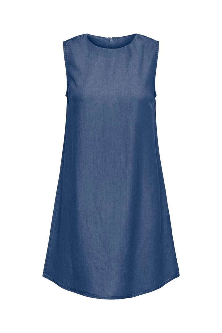 Only - Onlcharis Life Sl Short Dress Cc - 4977086 Dark Blue Denim