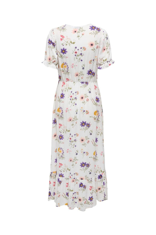 Only - Onlchianti S/S Long Dress - 5023448 Cloud Dancer Favorite Flower