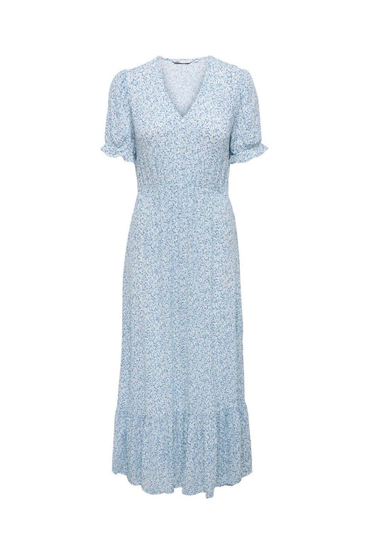 Only - Onlchianti S/S Long Dress - 5023449 Cloud Dancer Viola Flower