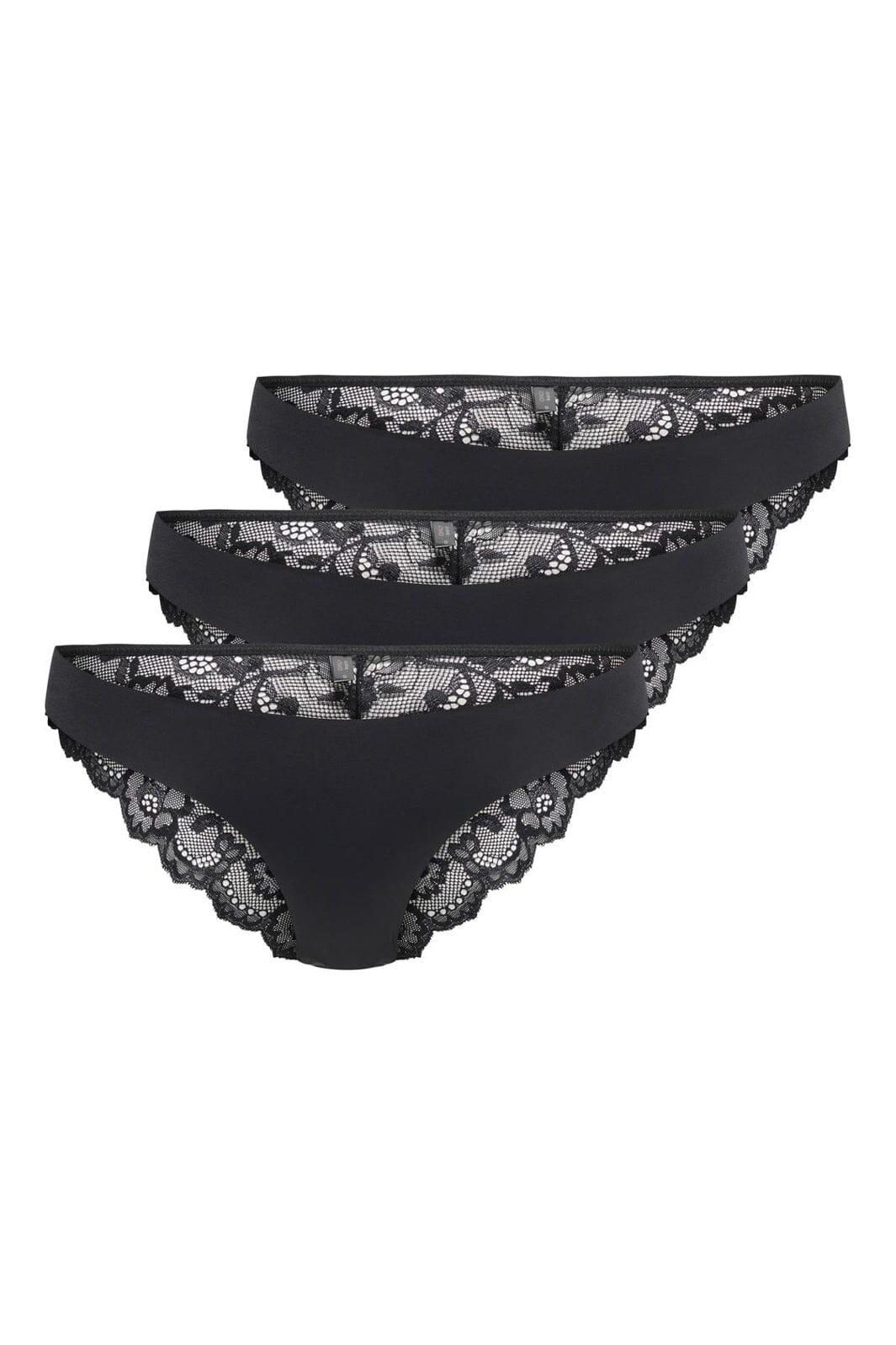 Only - Onlchloe Lace Glitter Brazil 3-Pack Acc - 4863182 Black Silver-Lurex